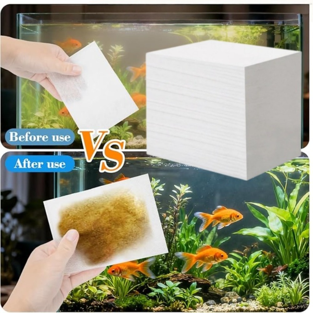 Aquarium Fish Yellow - 50 szt. Papier do akwarium pochłaniający