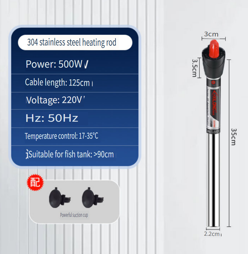 Aquarium Heater Submersible - Grzałka do akwarium ze stali nierdzewnej