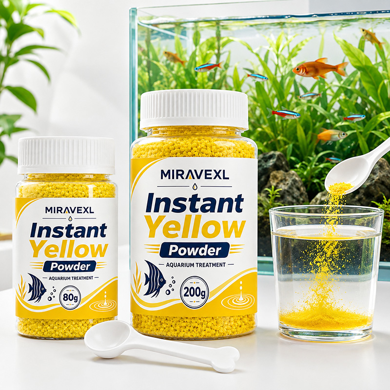 Aquarium Fish Yellow - MIRAVEXL Szybko Rozpuszczalny Żółty Proszek do