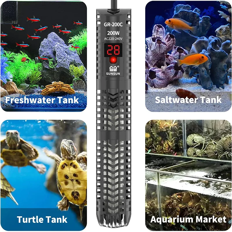 Grzałka akwariowa z wyświetlac – Aquarium Heater Submersible recenzja i cena