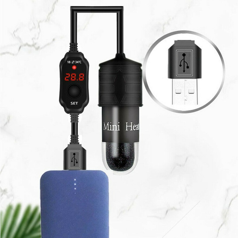 Mini akwarium podgrzewacz USB  – Aquarium Heater Submersible recenzja i cena